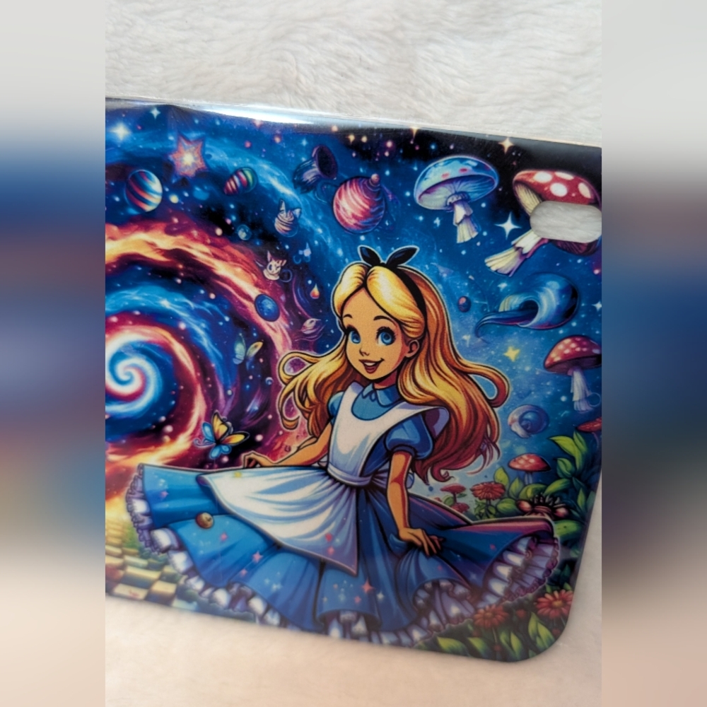 Metal Art 7" by 4" Alice in Wonderland 💙😺 - Picture 3 of 3
